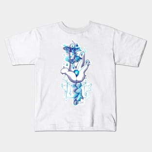 Blue cartoon hands modern and unique Kids T-Shirt